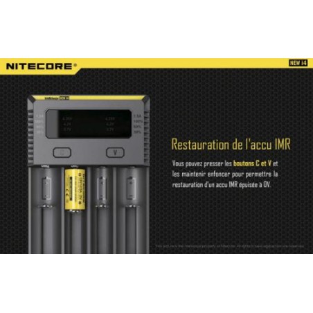 Chargeur Nitecore New i4 pour 4 Accus piles lithium / NiMH  / NiCD  - 5