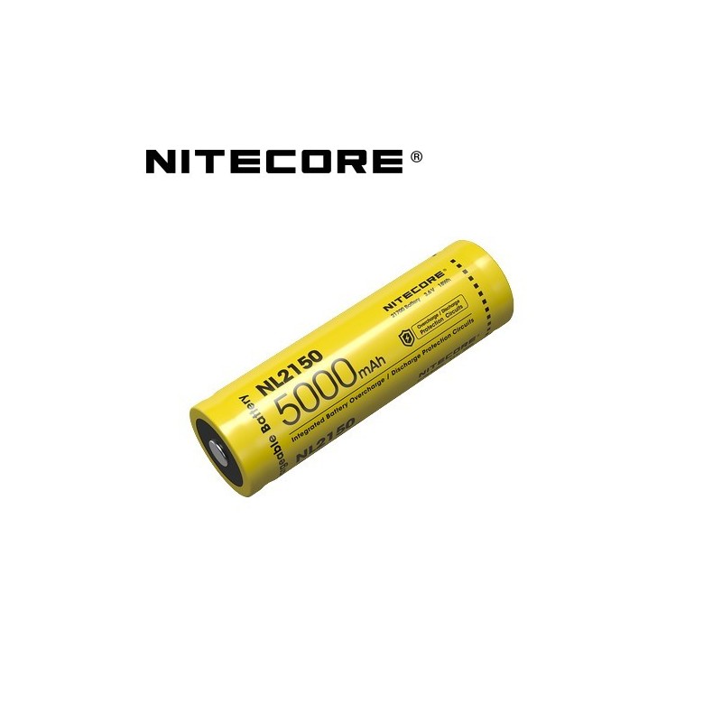 Accumulateur Nitecore NL 2150 21700 5000mAh 3.6V Li-ion, courant de décharge continu 5A protégée Accumulateur Nitecore NL 2150 21700 5000mAh 3.6V Li-ion, courant de décharge continu 5A protégée