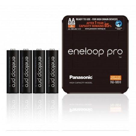 4 Piles Rechargeables Panasonic Eneloop Pro AA / HR6 2500mAh