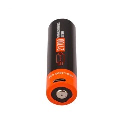 Accumulateur 21700 5000mAh 3.7V Li-ion, 4A Rechargeable via USB C
