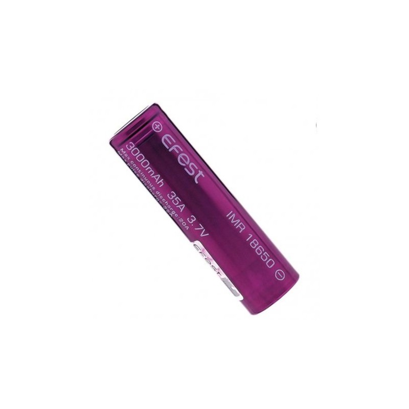 Accu IMR18650 Purple Efest 3000 mAh Accu IMR18650 Purple Efest 3000 mAh