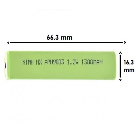 ACCU Prismatique (Chewing-gum) 1.2V 1300mAh NI-MH HF 1-AU