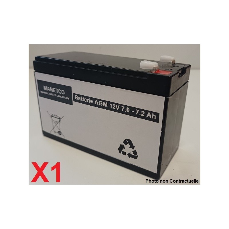 Pack Batterie 12v pour onduleur APC Back-UPS 500 BH500INET (RBC2)