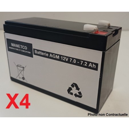 Batteries pour onduleur (ASI) Alpha Technologies ALI Elite 2000XL-RM (017-747-82)