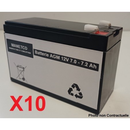 Pack Batterie 12v pour onduleur EATON-Powerware PW9125-5000g-HW-FC 