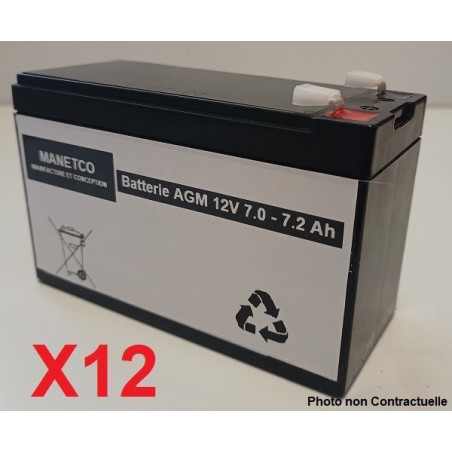 Pack Batterie 12v pour coffret d'extension d'autonomie MGE Evolution 2500/3000