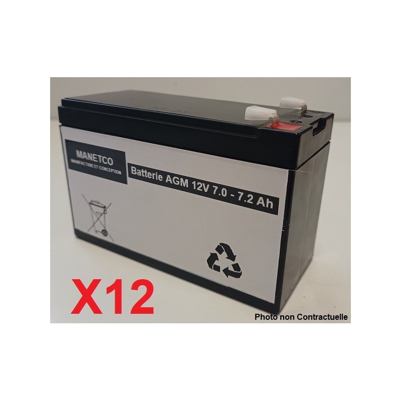 Batteries pour onduleur (ASI) Alpha Technologies ALIBP700/1000RM (033-747-08)
