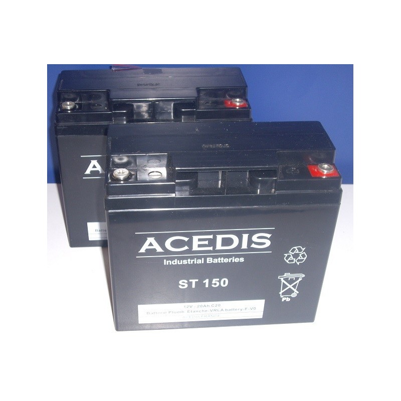 ULECR 2x Batteries 12v 18Ah Scooter de Mobilité Praticomfort (1654) ULECR 2x Batteries 12v 18Ah Scooter de Mobilité Praticomfort (1654)