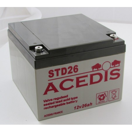 Batterie plomb étanche AGM ACEDIS  STD26 12V 26Ah M5