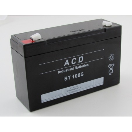 Batterie plomb étanche AGM ACEDIS ST100S 6V 11Ah T1