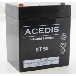Batterie plomb étanche AGM ACEDIS ST50 12V 5,4Ah T2 (1987)