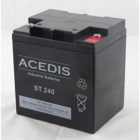 Batterie plomb étanche AGM ACEDIS ST240 12V 28Ah M5