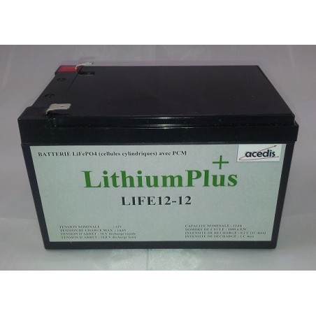 LIFEPO4 Batterie Lithium Fer Phosphate ACEDIS LIFE12-12 12V 12Ah (2071)