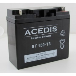 Batterie plomb étanche AGM ACEDIS ST150T3 12V 18Ah T3