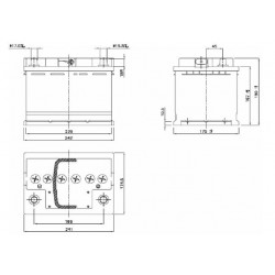 Batterie à Décharge  lente 12V 68Ah TMS12-70 ACEDIS  - 2