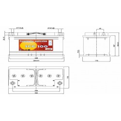 Batterie à Spécial Camping Car  12V 100Ah SCC12-100 ACEDIS  - 1
