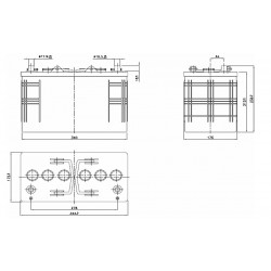 Batterie à Décharge  lente 12V 136Ah TMS12-135 ACEDIS  - 2