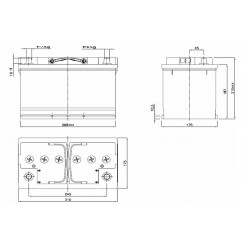 Batterie à Décharge  lente 12V 113Ah TMS12-110 ACEDIS  - 2