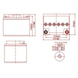 Batterie plomb GEL étanches VRLA GL12-45 12V 46.5Ah  - 2