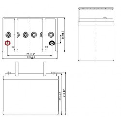 Batterie plomb GEL étanches VRLA GHL12-80 12V 78Ah  - 2