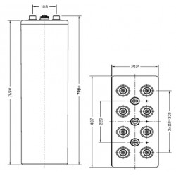 Batteries étanche gélifié tubulaires  OPZV 20OPzV2500 2V 3530Ah   - 2