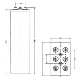 Batteries étanche gélifié tubulaires  OPZV 16OPzV2000 2V 2825Ah   - 2