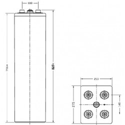 Batteries étanche gélifié tubulaires  OPZV 12OPzV1500 2V 2120Ah   - 2