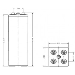 Batteries étanche gélifié tubulaires  OPZV 10OPzV1000 2V 1500Ah  - 2