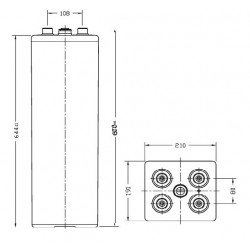 Batteries étanche gélifié tubulaires  OPZV 8OPzV800 2V 1200Ah   - 2