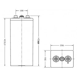 Batteries étanche gélifié tubulaires  OPZV 7OPzV490  2V 740Ah   - 2