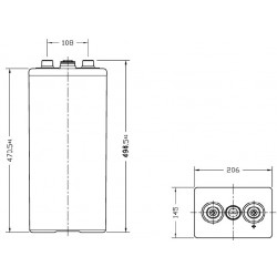 Batteries étanche gélifié tubulaires  OPZV  6OPzV420 2V 635Ah   - 2