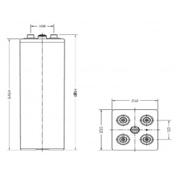 Batteries à plaques tubulaires  12OPZS1200 2V 1910Ah  - 2