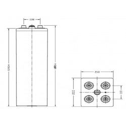 Batteries à plaques tubulaires  10OPZS1000 2V 1595Ah  - 2