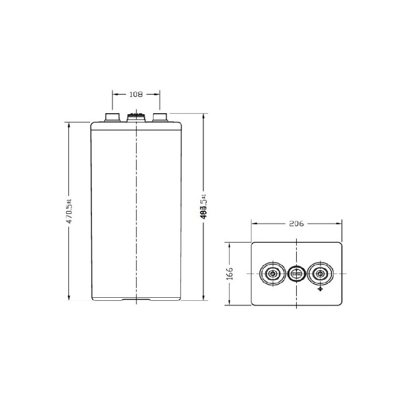 Batteries à plaques tubulaires  7OPZS490 2V 750Ah  - 2