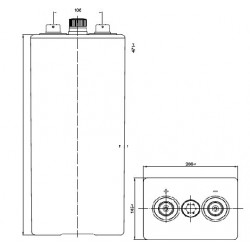 Batteries a plaques tubulaires  6OPZS420 2V 660Ah  - 2