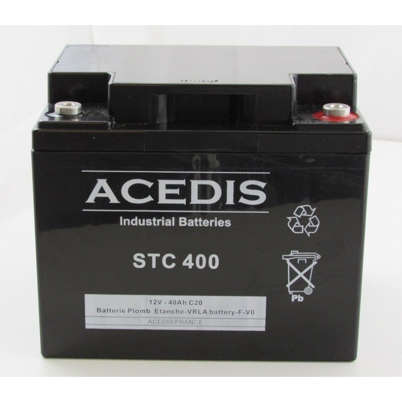 Batterie étanche AGM ACEDIS STC400 12V 40Ah bac abs UL94 (2066) Batterie étanche AGM ACEDIS STC400 12V 40Ah bac abs UL94 (2066)