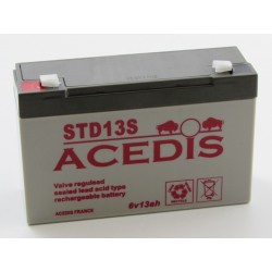 Batterie plomb étanche AGM ACDIS STD13S 6V 13,3Ah T1