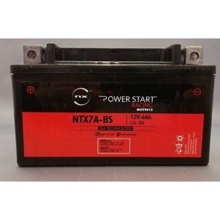 Batterie Moto NX YTX7A-BS / NTX7A-BS 12V 6Ah