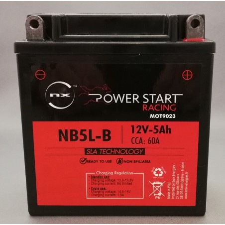 Batterie Moto NX YB5L-B / NB5L-B / 12N5-3B 12V 5Ah