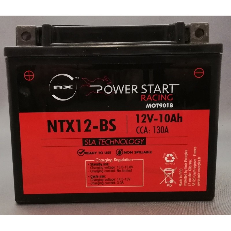 Batterie(s) Batterie moto YTX12-BS - YB12B-B2 - NTX12-BS 12V 10Ah Enix
