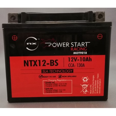 Batterie Moto NX YTX12-BS / YB12B-B2 / NTX12-BS 12V 10Ah
