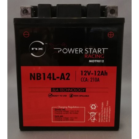 Batterie Moto NX YB14L-A2 / NB14L-A2 / 12N14-3A 12V 12Ah