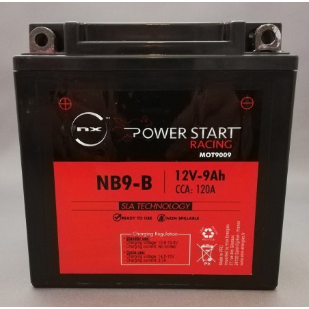 Batterie Moto NX YB9-B / YB9A-A / NB9-B / 12N9-4B-1 12V 9Ah