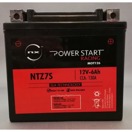 Batterie moto NX YTZ7S / NTZ7S 12V 6Ah