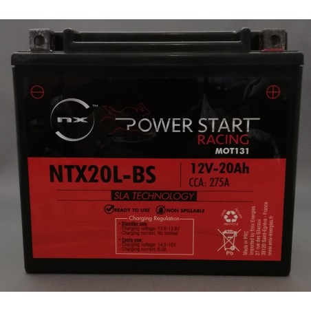 batterie Moto NX YTX20L-BS / NTX20L-BS 12V 20Ah