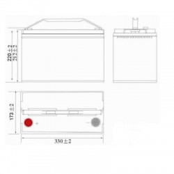 Batterie AGM étanche ACEDIS ST900 12V 99Ah VO