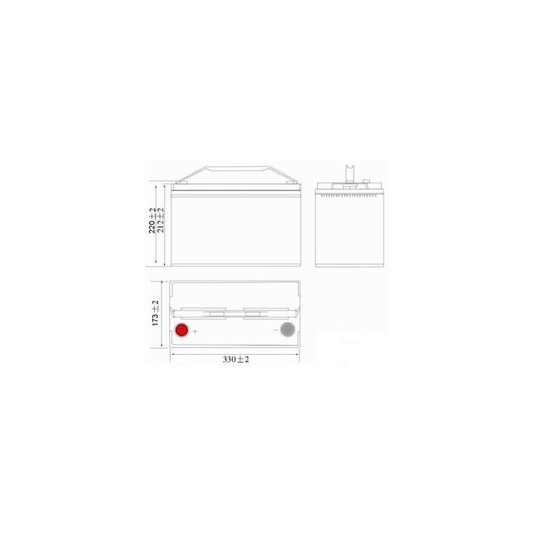 Batterie AGM étanche ACEDIS ST900 12V 99Ah VO