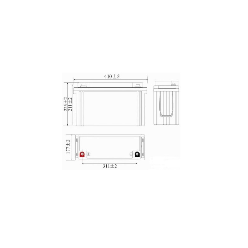 Batterie AGM étanche ACEDIS ST1300 12V 129Ah VO