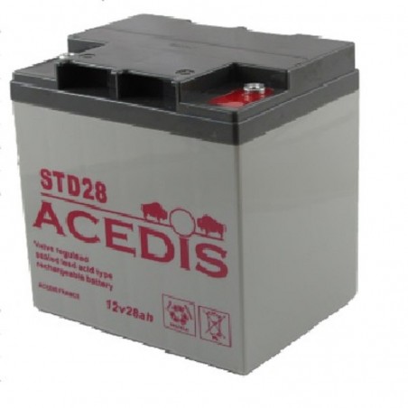 Batterie AGM étanche ACEDIS  STD28 12V 28Ah M6 UH