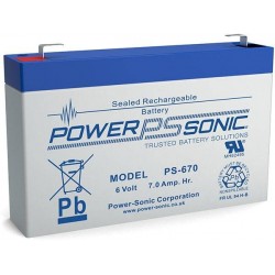 Batterie PowerSonic PG-12V6 12V 6Ah à longue Durée de vie